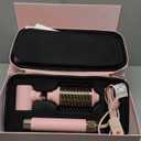 ELLA BELLA 6 in 1 Professional Hot Air Styler  Powerful Hair Dryer & Straightener Set  Styling Without Heat Damage  Fast Drying Curling Volumizing Straightening  Protective Travel Case (Pink)