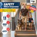 Clear Stair Treads Non-Slip 24"x4" - 18-Pack Indoor Stair Grips Non Slip for Wooden Steps - Anti Slip Adhesive Strips for Dogs & Elderly - Staircase Step Treads - Transparent Treads for Wood Stairs