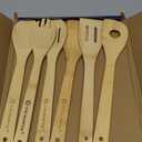 Wooden Spoons for Cooking Kitchen Utensils Set 6 pcs Bamboo Wooden Spoons & Spatula Cooking Utensils (Beige)