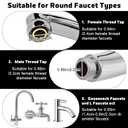 13 Pcs Sink Water Filter Faucet Set, 360 ° Rotating Bathroom Sink Filter, Kitchen Sink Faucet Water Filter Removes Chlorine Fluoride Hard Water Faucet Extender for Home Kitchen & Bathroom