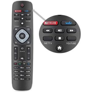 Universal Remote Control for Philips TV, Replacement for All Philips LCD LED 4K UHD Smart TVs Remote