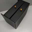 Bamboo Desk Organizer with Drawers Wooden Desktop Storage Drawers for Bills Office Supplies Kitchen Utensils Organizing Tool for Home Classroom Organization No Assembly (2 Drawers, Black)