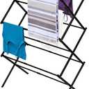 KINGRACK 3 Tier Foldable Clothesline Expandable Laundry Organizer Small Clothesline Foldable Towel Rack
