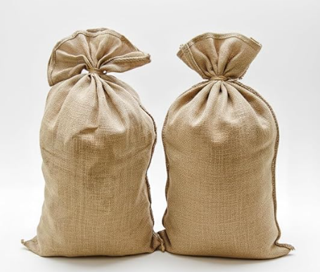 2 Large Burlap Bags 2,5×3F. Natural Jute Fabric | Ideal for Potatoes, Seeds, and Garden Storage | 2-Piece Set
