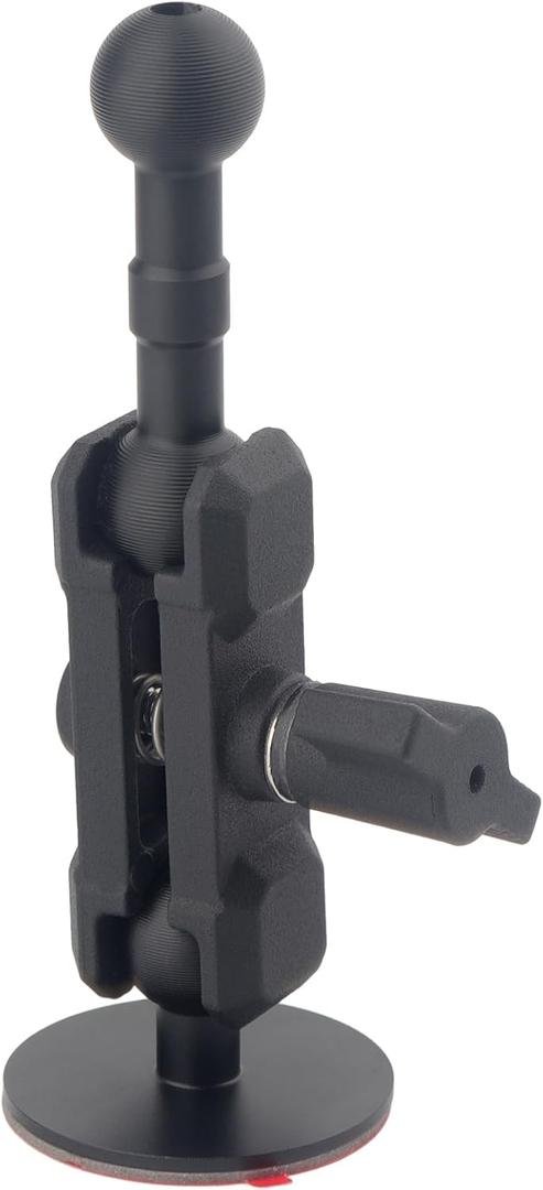 Adhesive 17mm Ball Mount with Extension Arm for Car Phone Holder, Compatible with Garmin 17mm GPS Mount, Adjustable Dashboard Car Phone Bracket