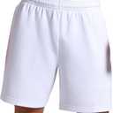 Head Men's Deuce Short, Standard Fit, 7” Inseam, Breathable Mesh Fabric (White, L)