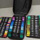 TBC The Best Crafts 108 Colors Dual Tip Acrylic Paint Markers, Double Zipper Design Topgrade Canvas Bag, Waterproof, Non-Toxic, Odorless, Suitable for Paper, Pottery, Stones, Glass, Outdoor Painting