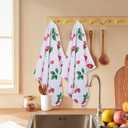 Qchengsan Kitchen Towels,2 Pack Dish Towels,Cute Strawberry Decor Tea Towels,18x26 Inch Spring Kitchen Hand Towel,Absorbent Reusable for Cleaning Home Decorative Housewarming