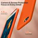 Miracase Ultra Slim Designed for iPhone SE 2022(3rd Gen)/iPhone SE 2020(2nd Gen)/iPhone 7/iPhone 8 Case with Screen Protector, Multi-Color Silicone Shockproof Phone Case(Orange)