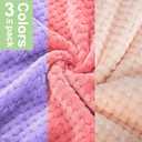 POMIU Dog Sweater, Dog Sweaters for Small Medium Dogs or Cat, Warm Soft Flannel Pet Clothes for Dogs Girl or Boy, Dog Shirt Coat Jacket (Peach+Purple+Rose, Large)