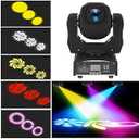 XPC 90W Moving Head Light 8 Gobo Rainbow 8 Colors 9/ 11 Channels LED Stage Gobo Pattern Lamp for Disco KTV Club Party Wedding (90W-1PCS)