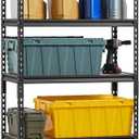 VEVOR Storage Shelves, 2000 lbs, 5 Tier Garage Storage Shelving, 16" D x 32" W x 62.8" H Adjustable Metal Shelves for Garage Shelves Utility Rack Shelf, Ideal for Kitchen, Warehouse, Basement, Black