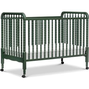 Davinci Jenny Lind 3-in-1 Baby Crib Convertible to Toddler Bed, Daybed - Easy to Assemble - GREENGUARD Gold Certified - 4 Adjustable Mattress Heights, Conversion Kit Sold Separately - Forest Green, 54.8"L x 29.3"W x 41.3"H