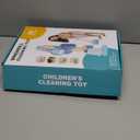 WHOHOLL 9 Pcs Wooden Kids Cleaning Toy Set, Cleaning Toys for Toddlers 3-6, Housekeeping Play Set Includes Broom Mop Duster Dustpan Sponge and Organizing Stand, Christmas Birthday Gifts for Boys Girls