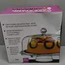 memeyou Acrylic Cake Stand with Lid Clear Cake Plate Platter Display with Dome Cover Holder Cupcake Keeper