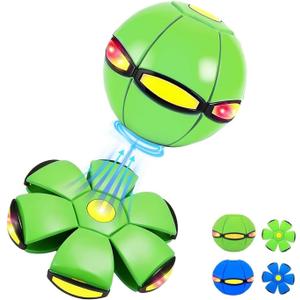Magic Ball, Magic Meta Ball, Magics Bouncing Balls, Dual Form Freely Switchable, The MagicBall with 6 Light, Suitable for Indoor & Outdoor Use (Green)