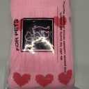 KOOLTAIL Valentine's Day Dog Sweater Turtleneck, Cold Weather Pullover Classic Knitwear, Heart Pattern Thick Warm Winter Pet Clothes, Cable Knit Sweater for Dogs Girl Boy, Pink, M-L