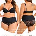 Shapewear for Women Tummy Control High Waisted Seamless Womens Underwear 4-Pack Sexy Lace Panties (XL)