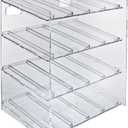 Azar Displays 222484 12" W x 8.5" D x 14.5" H 4-Tier Cosmetic Display for Counter, Pegboard and Slatwall