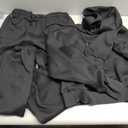 Sweatsuits for Women 2 Piece Set Crop Fleece Lining Hoodies Jogger Sweatpants Sweat Suits (Medium, Black)