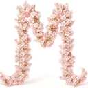 10PCS 59FT Artificial Silk Cherry Blossom Garland, Hanging Sakura Flower Vines for Wedding Party Home Arch Office Sakura Decor (Light Pink)