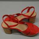 Women's 3-Inch Wedge Heeled Sandals - Chunky Platform with Adjustable Ankle Strap, Round Toe Solid Color for Work, Parties & Date Nights 8