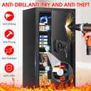 6.2 Cuft Large Safes for Home Use Fire and Water proof, Digital Keypad Safe with Key Lock, Anti-Pry Home Office Security Safe for Cash, Jewelry, Document, 3 Removable Shelf, 27.56"H x13.78"W x 11.81"D