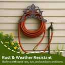 Cast Iron Garden Hose Holder, Sturday Wall Mount Hose Storage (Brown)