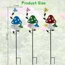 Stargarden Decorative Garden Stakes, 3 Pack Mushroom Lawn Ornaments Metal Garden Stakes, Colorful Yard Art for Garden, Lawn, Porch