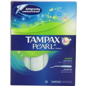 Tampax Pearl Super Unscnt Size 36ct Tampax Pearl Super Unscnted 36ct