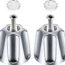 Enhon 2 Piece Shower Knob Replacement, Hot and Cold Faucet Knobs Compatible with Price Pfister Verve Tub Shower, Include 2 Faucet Handles and 2 Screws for Remodeling Trim Kit(Chrome)