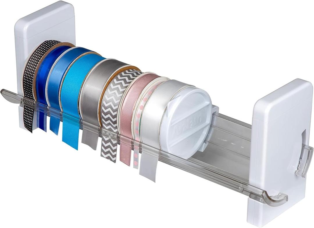 ArtBin Ribbon Storage Rack | Ribbon Spool Holder | Ideal for Craft Rooms & Studios, Gift Wrapping Stations, Small Craft Shops, Boutiques - White