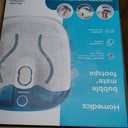 Homedics Bubble Mate Foot Spa, Toe Touch Controlled Foot Bath with Invigorating Bubbles and Splash Proof, Raised Massage Nodes and Removable Pumice Stone