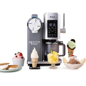 Ninja CREAMi Scoop & Swirl Ice Cream Maker, Soft Serve Desserts, Sorbet, Milkshakes, Frozen Yogurt and More, 13-in-1 Programs, Includes Handle and Two 16 oz 2-in-1 Pints, NC701