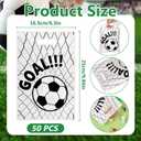 CELSOL 50 Pcs Soccer Goodie Bags – Reusable Football Party Favor Bags for Team Celebrations, Kids Birthday, Candy Snacks & Gifts – Sports Theme Treat Bags for Game Day Decorations, Standard Gift Bag Size