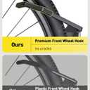 Alphamount AM Swivel Bike Wall Mount, Metal Wall Bike Rack with Durable Sleeves, Space-Saving Vertical Bike Rack with 180 Swivel for Home and Garage, Bike Storage Hanger Mount Up to 66 lbs, 1-Pack