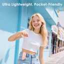 3-in-1 Portable Mini Fan, Power Bank & Flashlight, Ultra Lightweight Pocket Fan with 3 Speeds, 2000mAh USB Rechargeable for Travel/Camping/Outdoor, Gifts for Women & Kids (Pink)