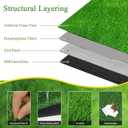 Bsmathom Artificial Grass Rug Indoor Outdoor Rug, 5x8Ft Fake Grass Rug Synthetic Grass Mat Dog Grass Mat with Drainage Holes Fake Grass Rug for Pet, Garden Lawn Landscape, 5x8Ft