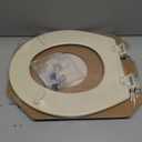 Bemis 500EC Durable Wood Toilet Seat with Easy Clean Hinges, Made in USA, Round, Almond