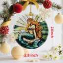 2 x Enchanting Mermaid Christmas Ornaments: Christmas Tree Ornaments & Holiday Decor  Perfect Holiday Presents & Gift Ideas for Friends, Coworker, Family, Mermaid Lover, and Ocean Lover