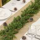 5.9 Ft Artificial Norfolk Pine Garland - Realistic Christmas Cypress Greenery for Fireplace Mantle, Staircase,Centerpiece, Holiday Home Decor, Indoor/Outdoor Use (1, Cedar)