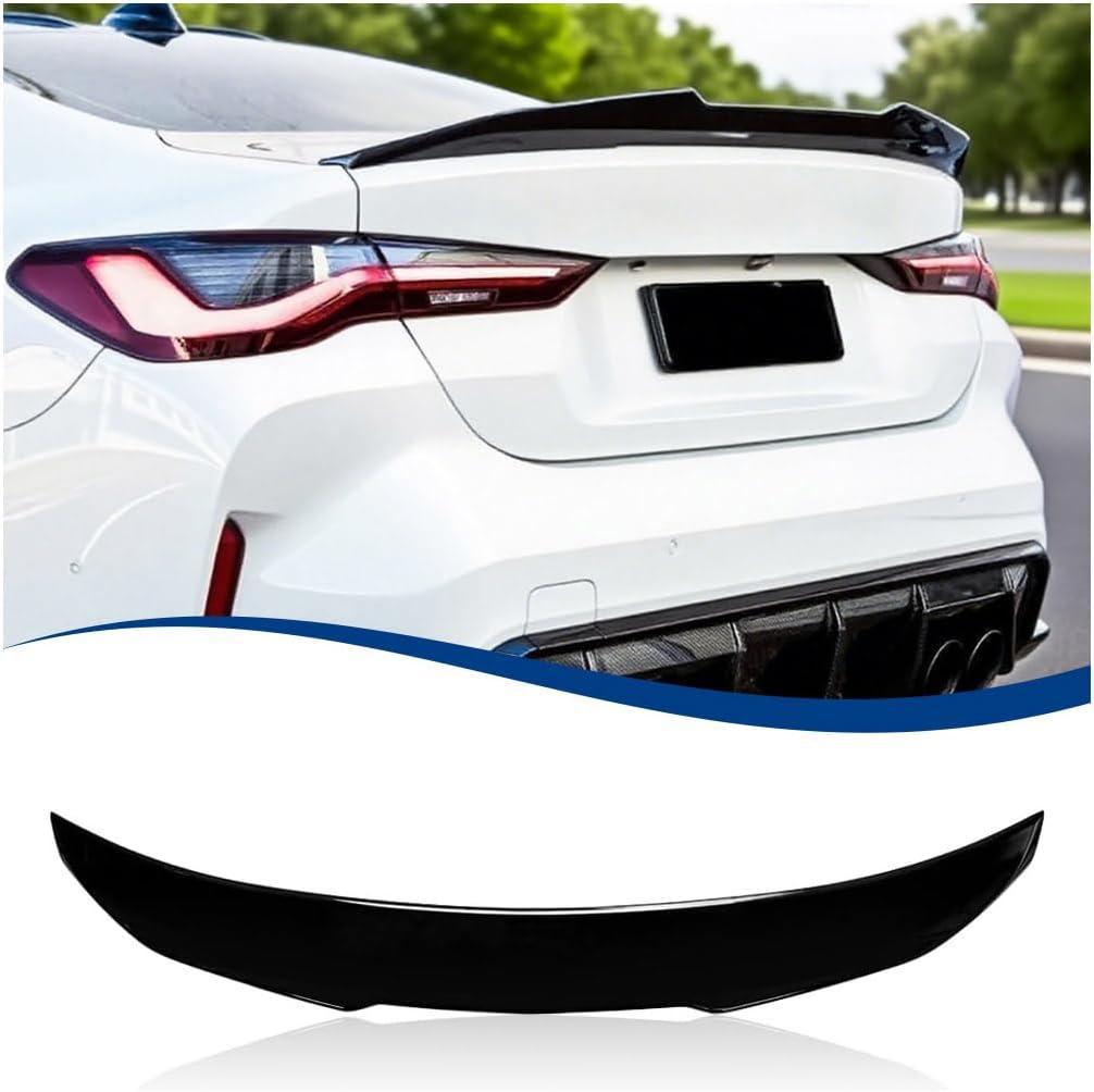 Rear Trunk Spoiler Compatible with 4 Series (G82 G22 Coupe 2021-2025, Gloss Black)