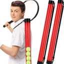Lenwen 2 Pack Tennis Ball Tube Pickup, Fits 15 Tennis Ball with Shoulder Strap, Lightweight Collector Holder Picker Grabber Retriever Tube Carrier for Players, Coaches & Instructors, 38.2 in