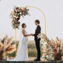 Arch Backdrop Stand 5FT Gold Wedding Balloon Arched Backdrop Stand Metal Arch Frame for Birthday Party Bridal Baby Shower Ceremony Decoration