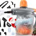 LABIGO Steam Cleaner, Pressurized Handheld 13pcs Multi-Purpose Natural Deep Cleaning Steamer, Portable Steamer for Cleaning Home, Grout, Kitchen, Car, Window, Upholstery, Bathroom and Clothes, Gray