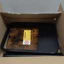 Kitstorack TV Tray Table, Adjustable Height & Flip-Top & Rounded Metal Corners, Snack Table for Couch, Sofa, Bed, Chair, Living Room, C Shaped End Side Table for Eating, Dinner or Laptop, Small Spaces (Brown)