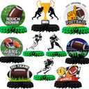 10PCS Football Party Decorations Football Honeycomb Centerpieces for Table Toppers for Football Game Birthday Party Favors