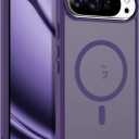 Compatible with Google Pixel 10 Pro XL Case with Magnetic [Compatible with Mag-Safe][Military Grade Drop Protection] Slim Translucent Matte Phone Case with Anti-Fingerprint Tech, Purple