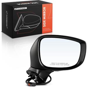 A-Premium Passenger Side Power Door Mirror - Compatible with Mazda CX-5 CX5 2017-2022 - Non-Heated, Manual Folding Black, Outside Rear View Mirror w/Turn Signal and Blind Spot Detection
