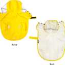 Waterproof Dog Raincoat, Adjustable Reflective Lightweight Pet Rain Clothes with Poncho Hood (Large, Yellow)